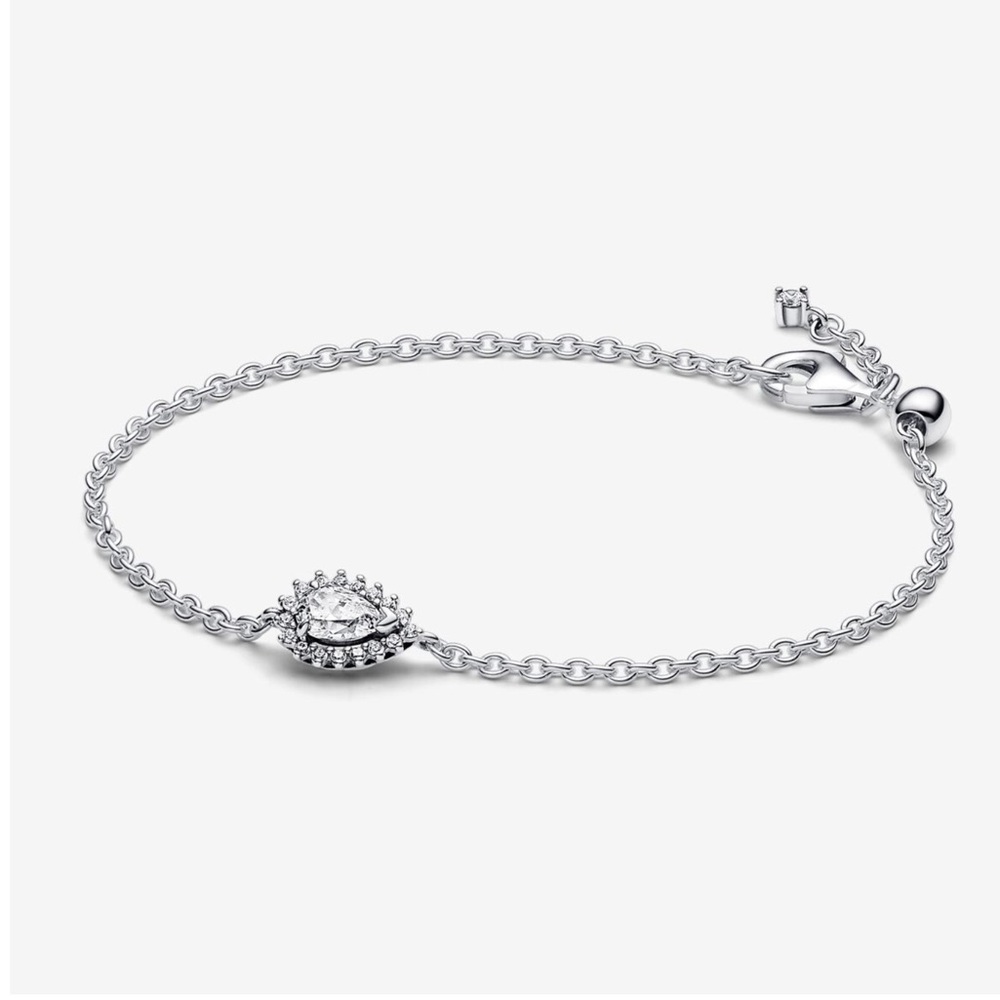 Pandora Silver Bracelet with Sparkling Accents